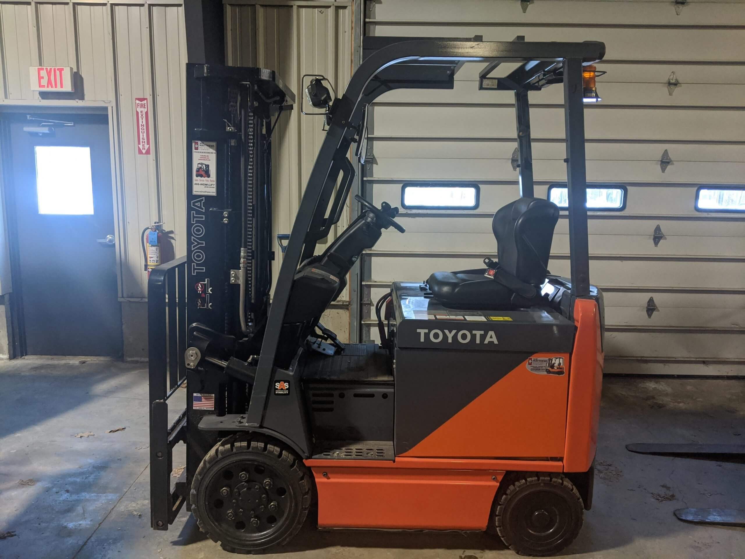 Toyota 8fbcu25 Electric Forklift For Sale In Nh Ma Me Wd Matthews