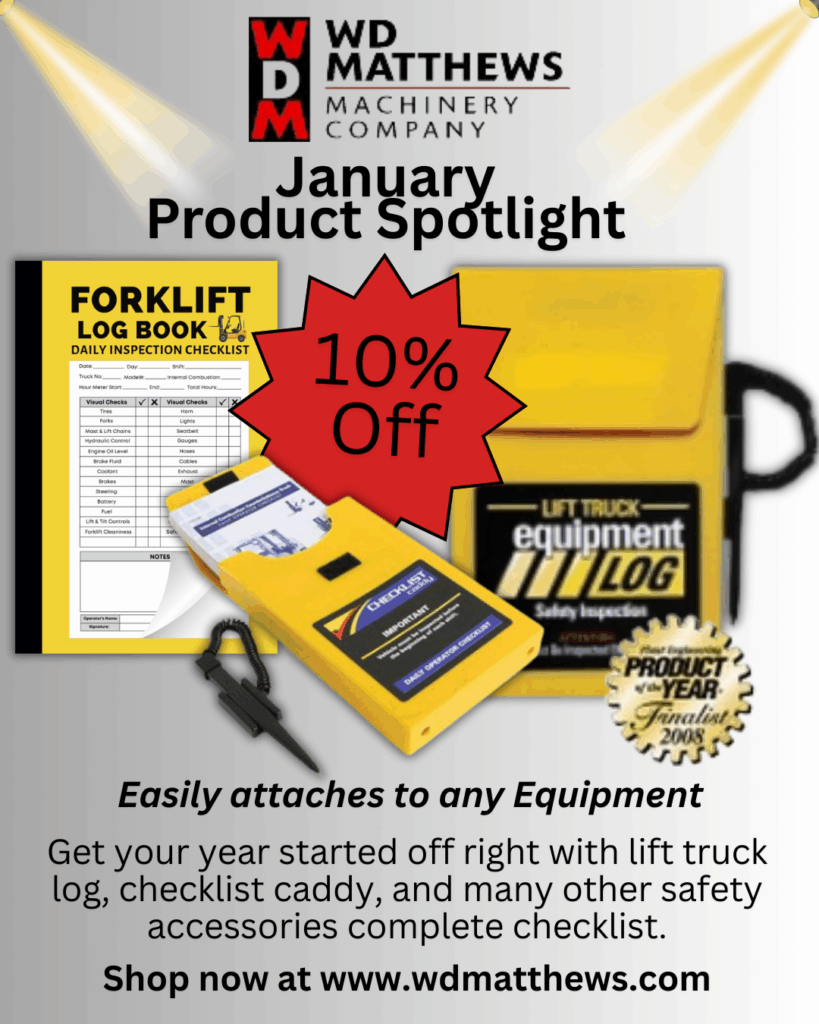 Master Check Log Forklift Inspection Log & Checklist Caddy | W.D. Matthews