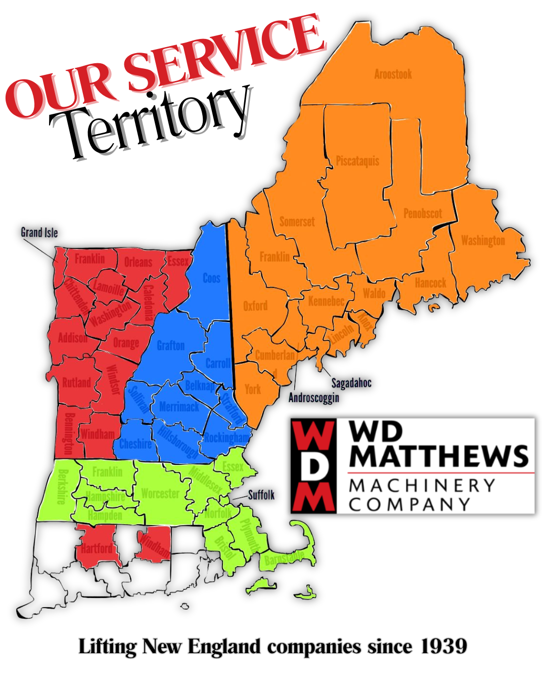 WD Matthews service area serving all of New England