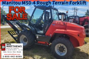 LED front working lights and rotating beacon on Manitou M50-4 D ST5 S1 forklift