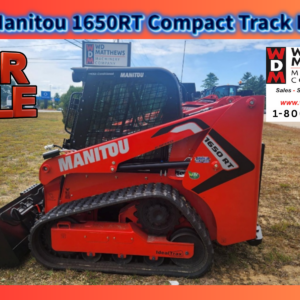 2024 MANITOU 1650RT compact track loader with enclosed cab and heavy-duty bucket at W.D. Matthews Machinery Co.