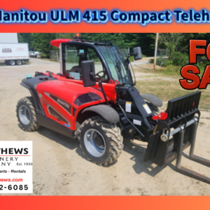 2025 Manitou ULM415 ultra light telehandler lifting materials on New England job site