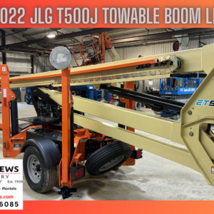 2022 JLG T500J towable boom lift with 50 foot deck height for sale in New England