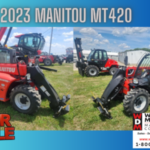 Manitou MT420 compact telehandler with quick attach system